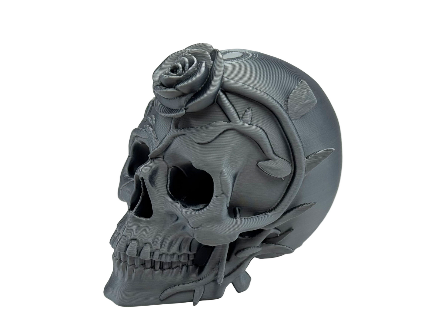 Rose Branch Skull Sculpture – Premium Gothic Botanical Art Decor | Unique Gift for Art Collectors India