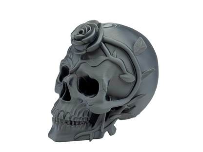 Rose Branch Skull Sculpture – Premium Gothic Botanical Art Decor | Unique Gift for Art Collectors India