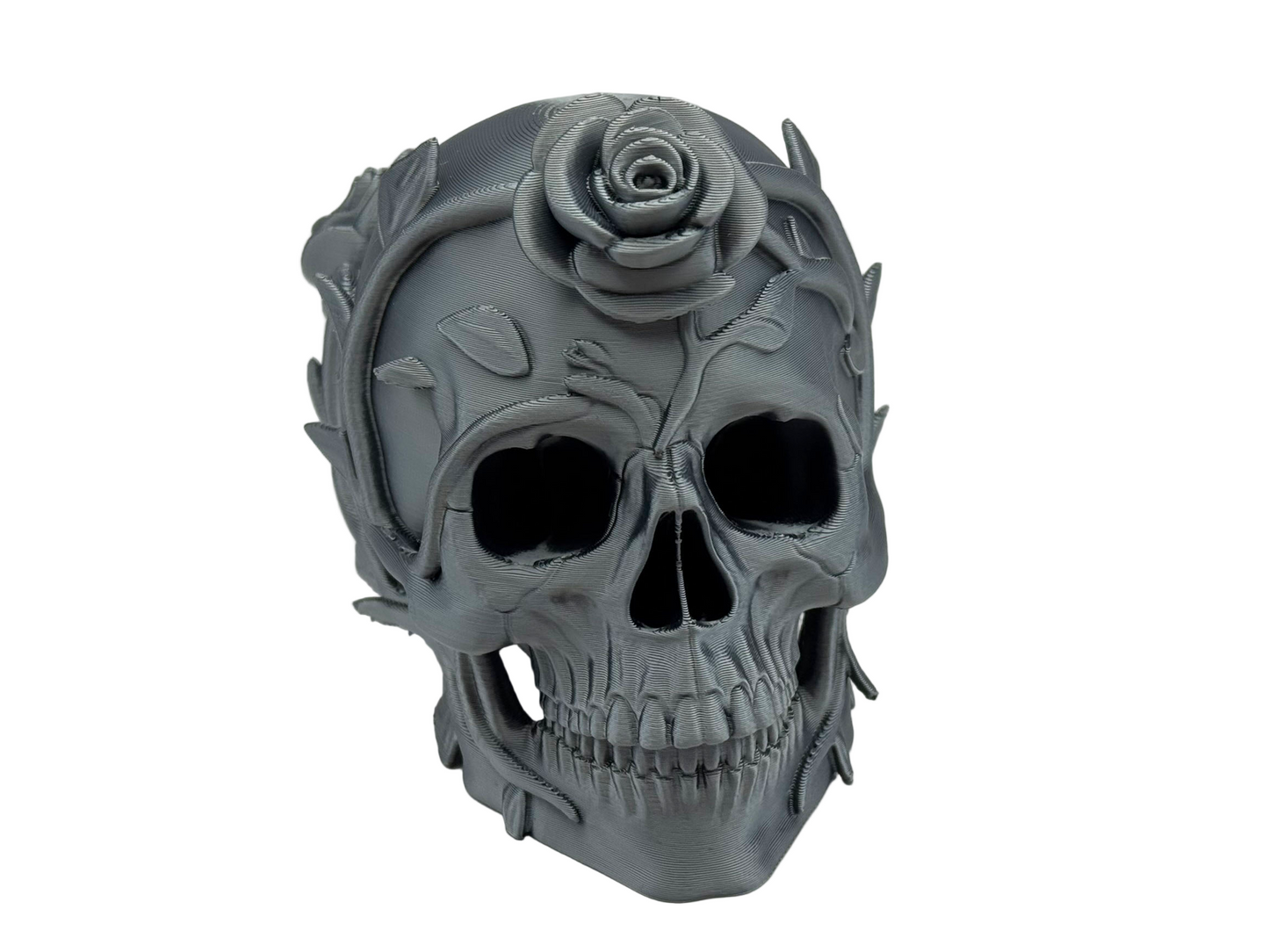 Rose Branch Skull Sculpture – Premium Gothic Botanical Art Decor | Unique Gift for Art Collectors India