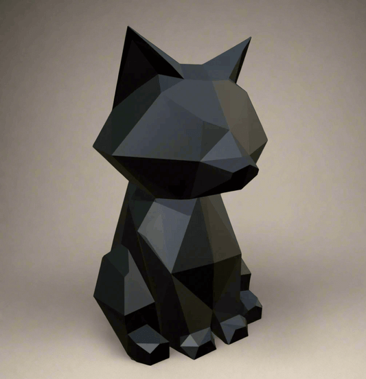 Low-Poly Cat Figurine