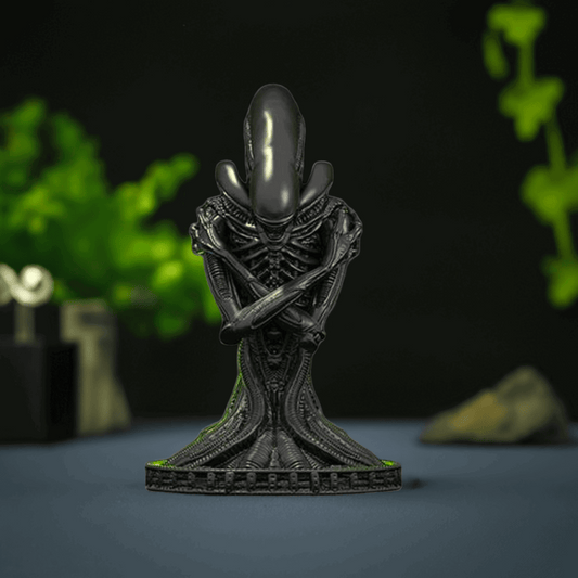 Alien Bust - Intricate Alien Sculpture for Display - Celestial Crafts