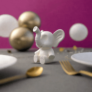Cute Elephant Baby Figurine - Adorable Animal Decor for Home and Nursery - Celestial Crafts