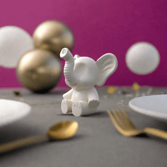 Cute Elephant Baby Figurine - Adorable Animal Decor for Home and Nursery - Celestial Crafts