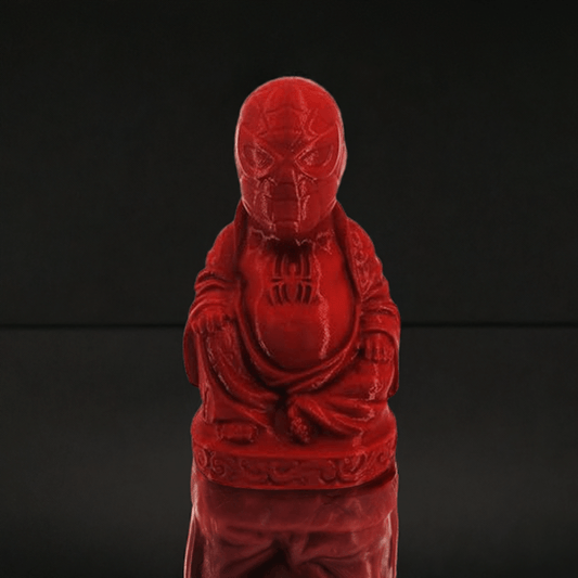 Red Mini Pop Culture Buddha Statue - Celestial Crafts