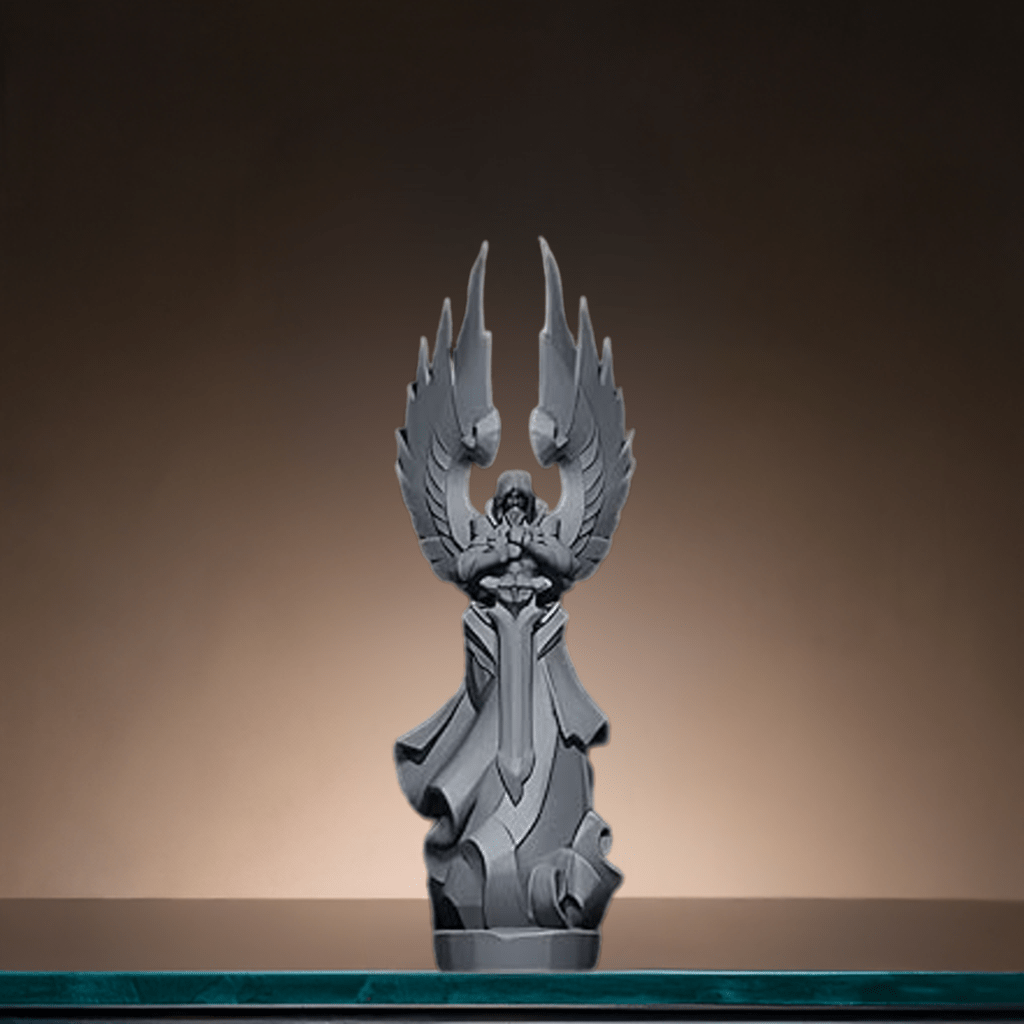 Showpiece - Guardian Angel Showpiece: Ethereal Sculpture (Grey) - Celestial Crafts