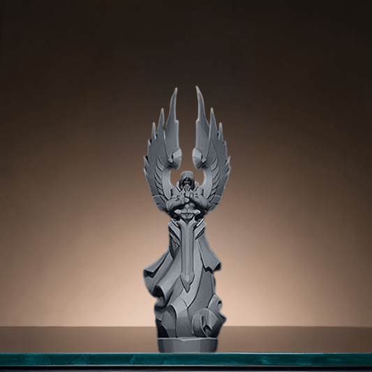 Showpiece - Guardian Angel Showpiece: Ethereal Sculpture (Grey) - Celestial Crafts