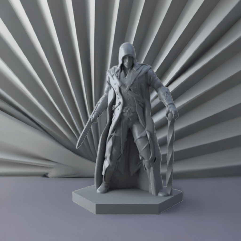 Home decor - : Grey Action Hero Figurine Tabletop - Dynamic Home Decor Accent - Celestial Crafts