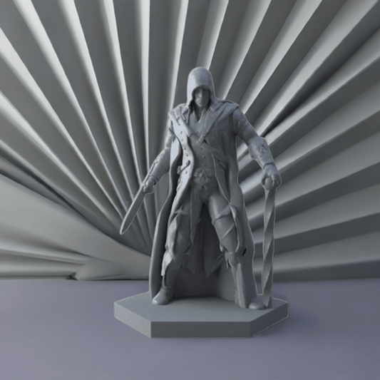 Home decor - : Grey Action Hero Figurine Tabletop - Dynamic Home Decor Accent - Celestial Crafts