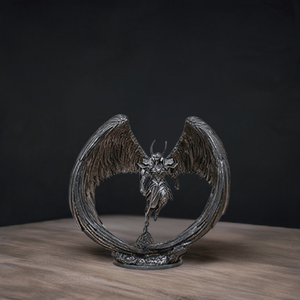 Demon Statue with Wings - Black Sculpture - Celestial Crafts