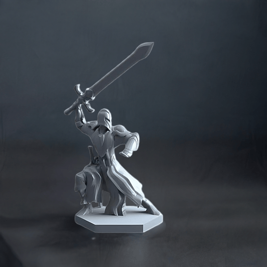 Grey Warrior Miniature - Striking Decor for Home and Office - Celestial Crafts