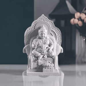 3D Printed Kubera: Divine Hindu God of Wealth Sculpture - Celestial Crafts