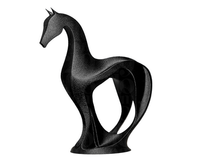 Sleek Modern Horse Sculpture | Minimalist Equine Accent | Contemporary Art