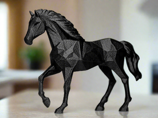 Geometric Horse Figurine – Bold Modern Animal Decor