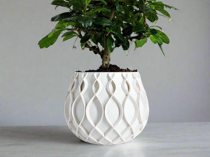 3D Printed Modern Vase – Elegant Home Décor WHITE - Celestial Crafts