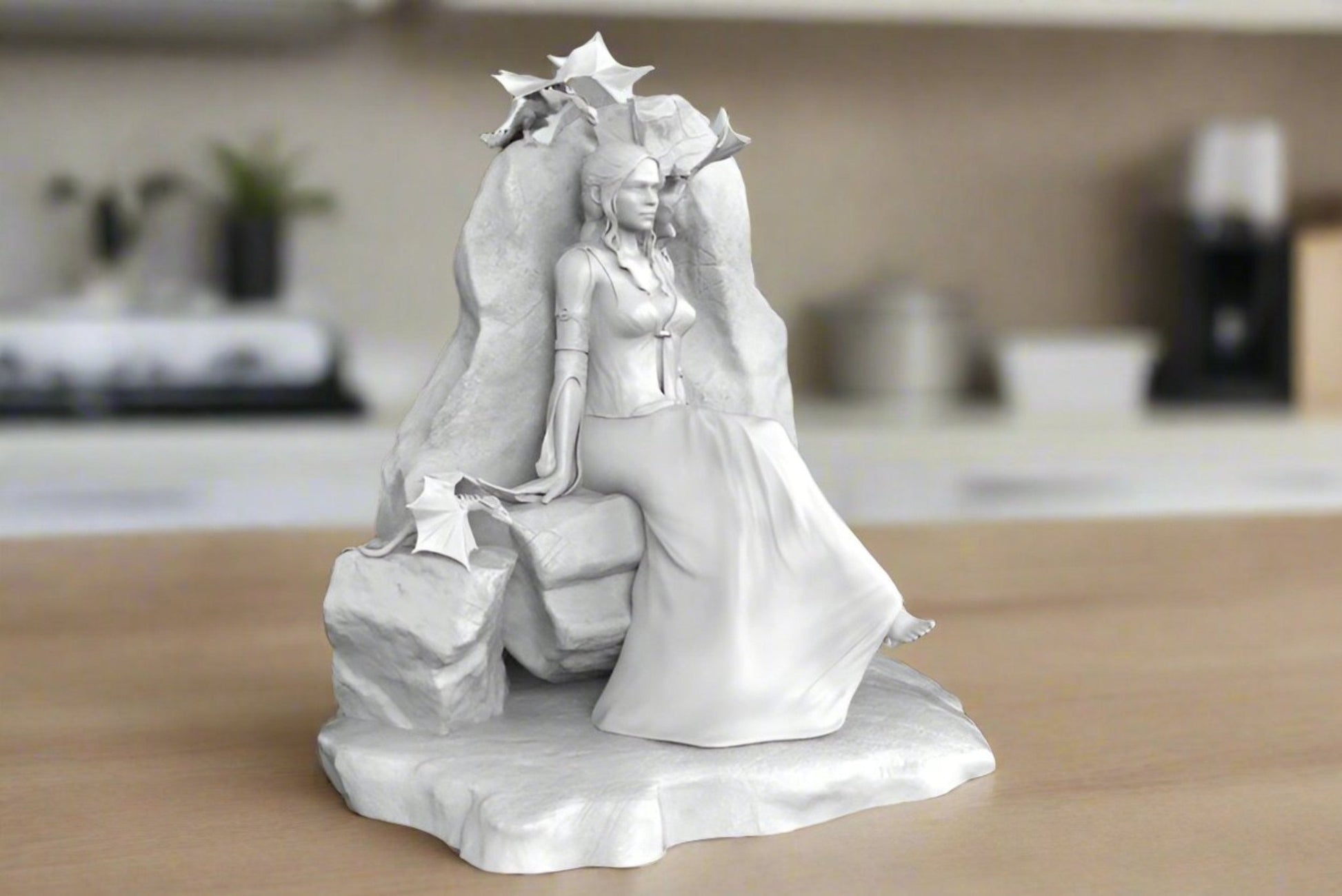 Queen with Dragons figurine - Celestial Crafts