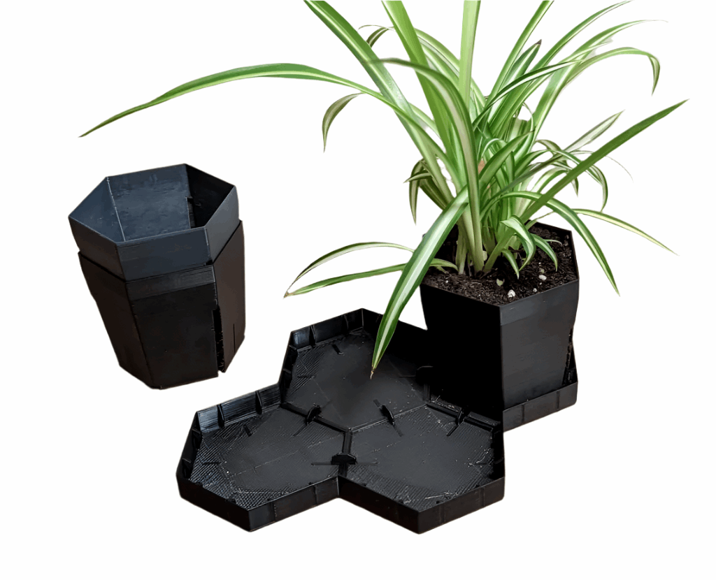 Hexpot – Geometric 3D-Printed Planter for Contemporary Spaces