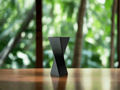 Table Vase Cube - Black