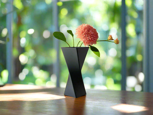 Table Vase Cube - Black
