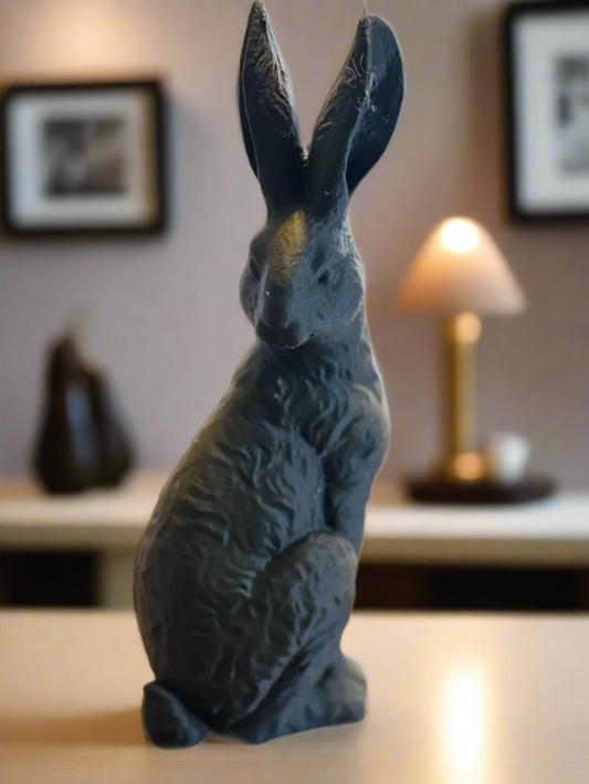 Graceful Bunny: Detailed Sitting Rabbit Figurine