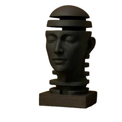 Modern Fragmented Head Bust - PLA Resin Artistic Indian Home Decor