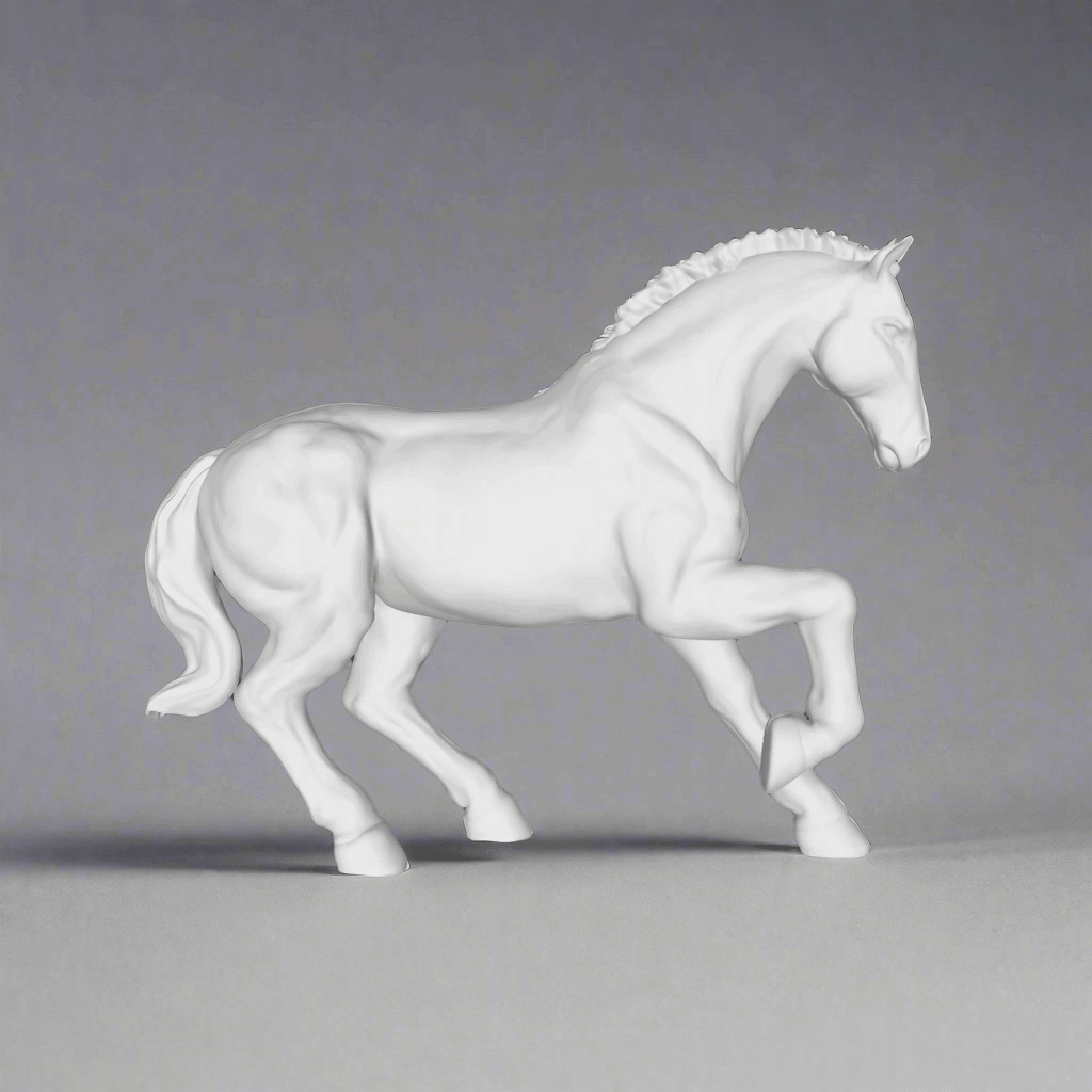 Majestic White Stallion Figurine - Celestial Crafts