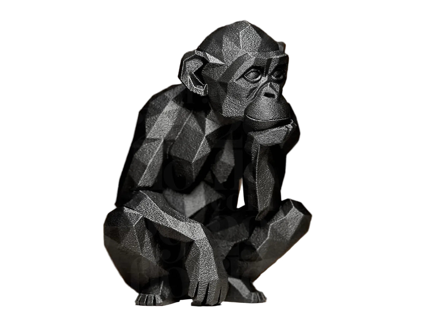 Modern Geometric Monkey Figurine – Abstract Jungle Art Piece | Unique Shelf Decor & Gift for Indian Homes