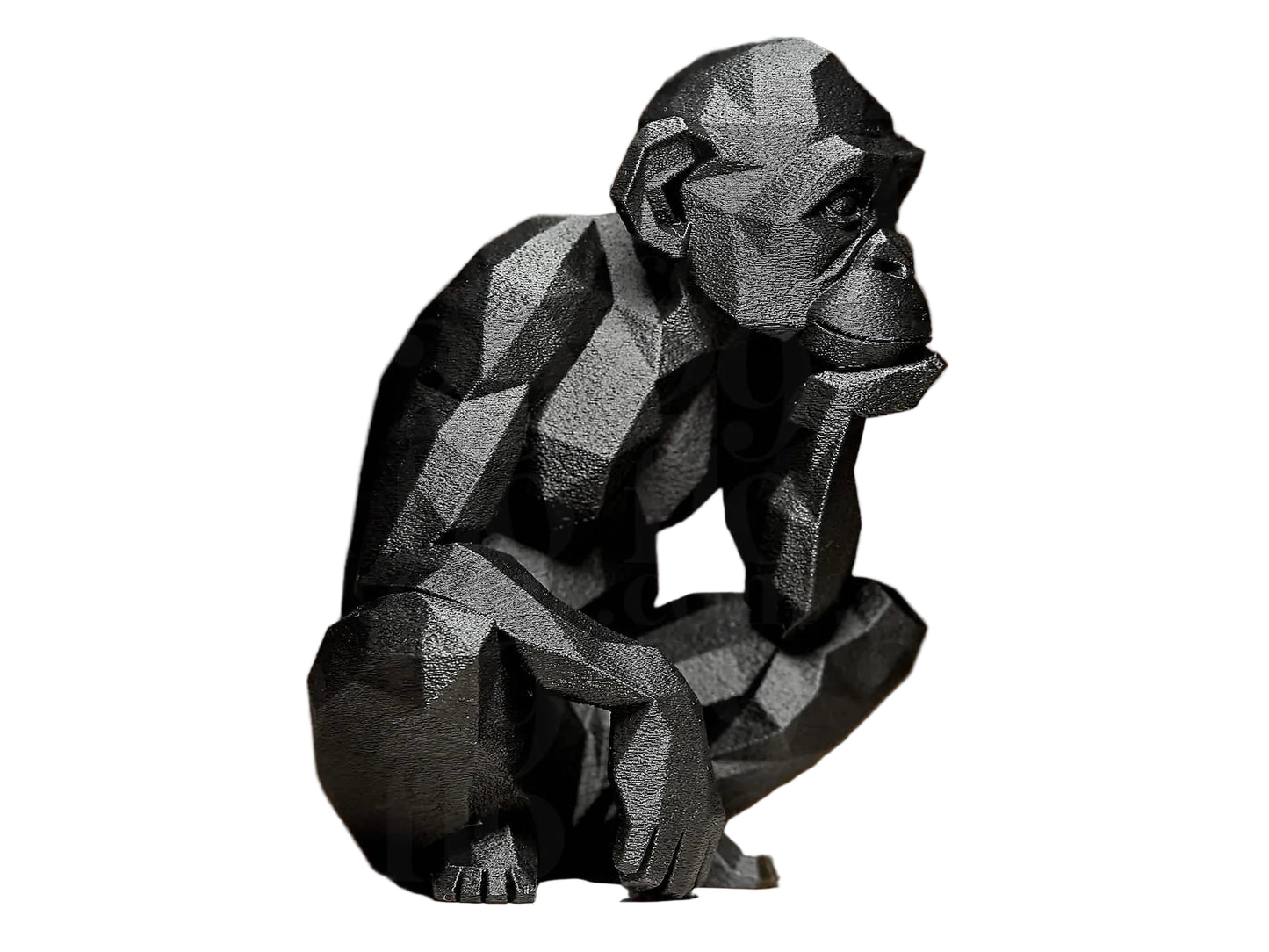 Modern Geometric Monkey Figurine – Abstract Jungle Art Piece | Unique Shelf Decor & Gift for Indian Homes