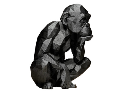 Modern Geometric Monkey Figurine – Abstract Jungle Art Piece | Unique Shelf Decor & Gift for Indian Homes