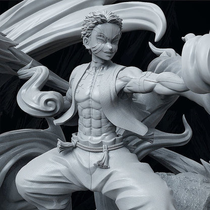 Mystical Demon Warrior 3D Model - Fantasy Fighter Sculpture for 3D Printing - Celestial Crafts