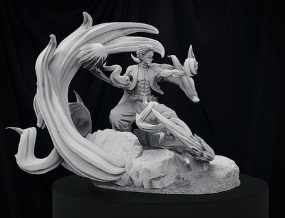 Mystical Demon Warrior 3D Model - Fantasy Fighter Sculpture for 3D Printing - Celestial Crafts