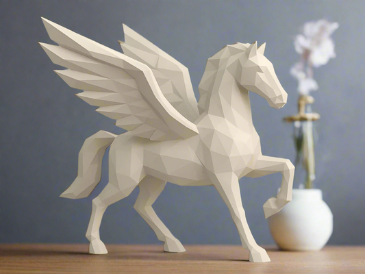 Elegant pegasus winged horse vastu friendly lucky charm spiritual PLA resin