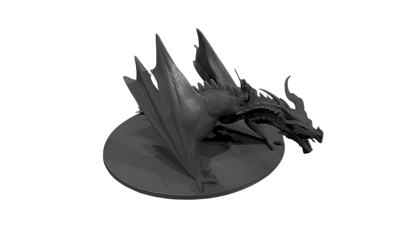 Black Dragon Miniature - A Fearsome Foe for Your Collection - Celestial Crafts