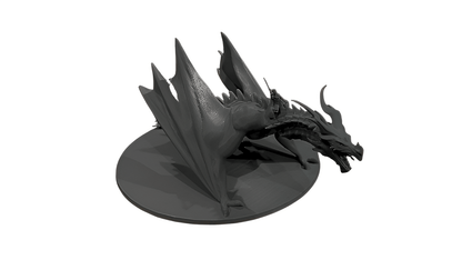 Black Dragon Miniature - A Fearsome Foe for Your Collection - Celestial Crafts