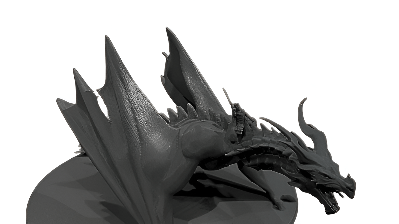 Black Dragon Miniature - A Fearsome Foe for Your Collection - Celestial Crafts