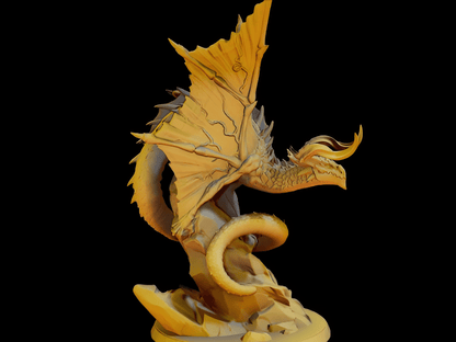 Golden Wyrm: A Mythical Miniature - Celestial Crafts