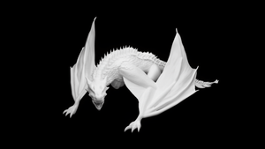 Majestic White Wyvern Statue - A Fantasy Figure for Your Home - Celestial Crafts