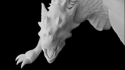 Majestic White Wyvern Statue - A Fantasy Figure for Your Home - Celestial Crafts