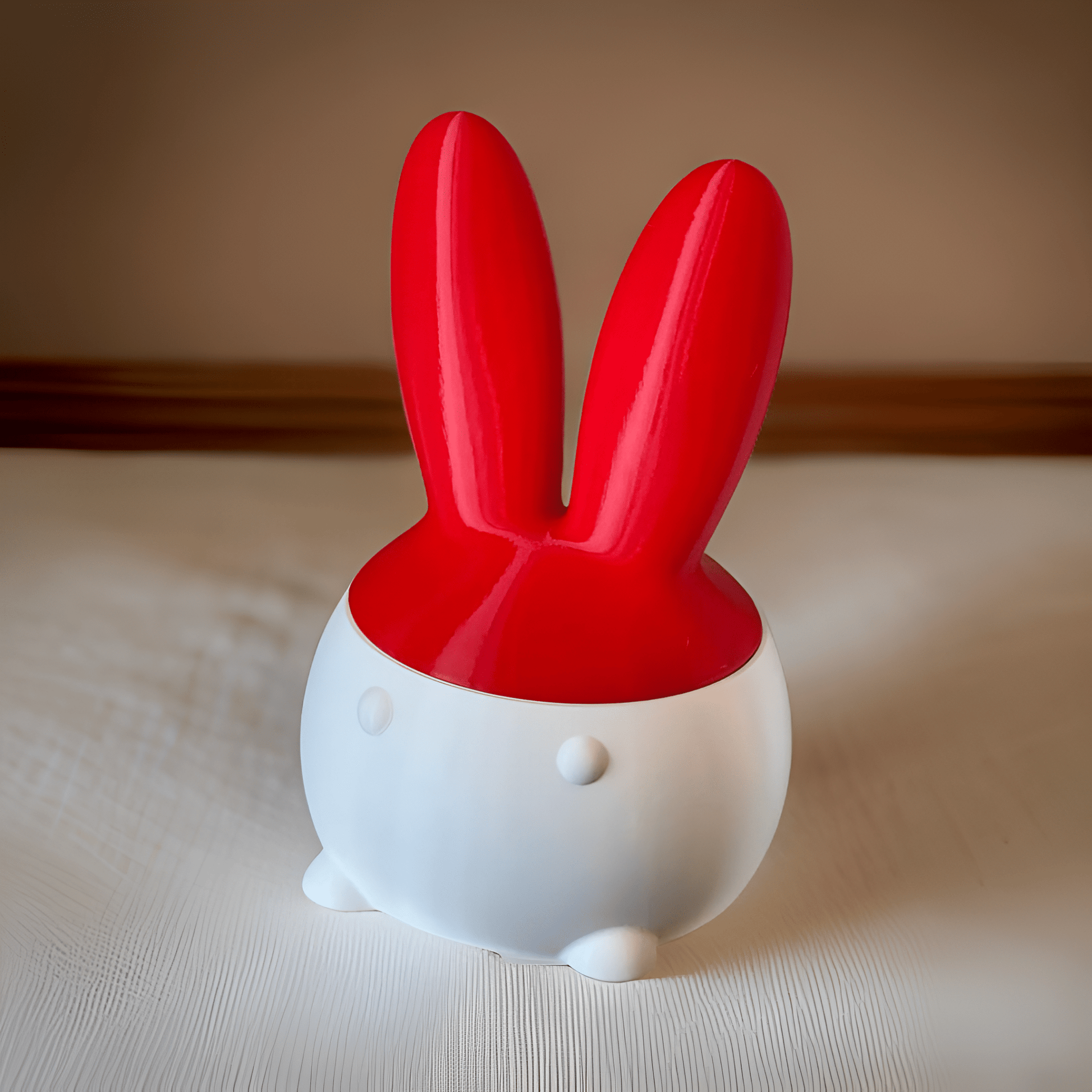 Red & White Bunny Money Bank - Cute & Functional Savings Jar - Celestial Crafts