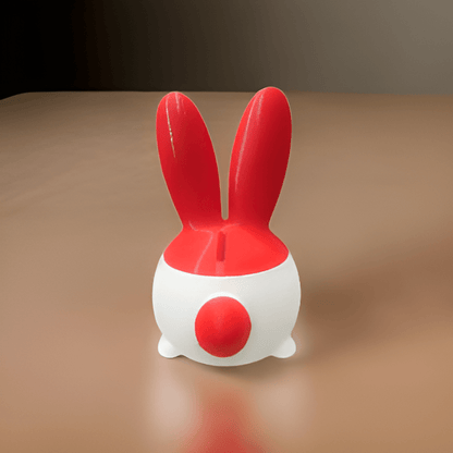 Red & White Bunny Money Bank - Cute & Functional Savings Jar - Celestial Crafts