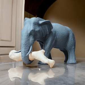Prehistoric Encounter: 3D Printed Elephant Mammoth Figurine - Celestial Crafts