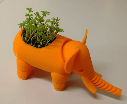 Adorable 3D Printed Elephant Planter - Celestial Crafts