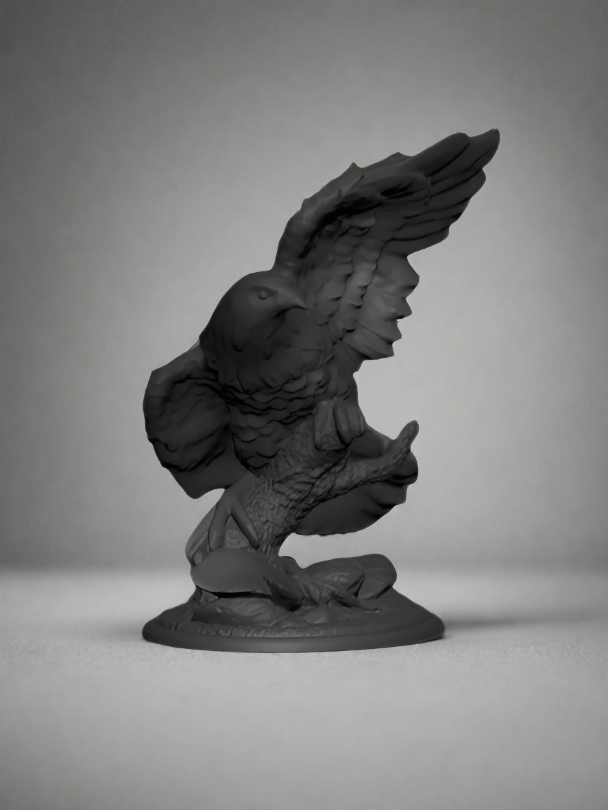 Soaring High: 3D Printed Hawk Statue - Celestial Crafts