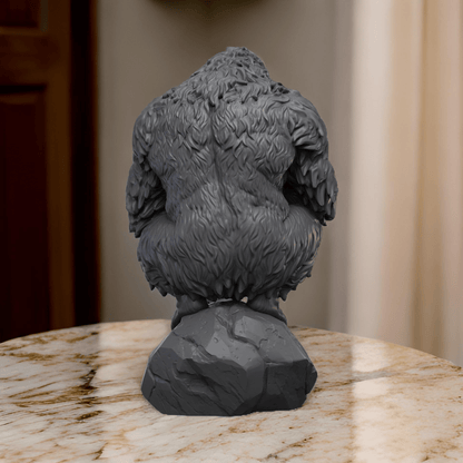 Majestic Gorilla Figurine – Intricately Designed 3D Printed Decor Piece - Celestial Crafts
