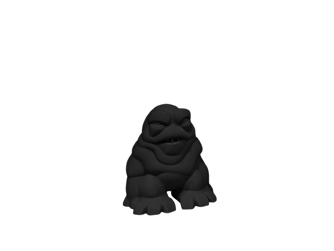 Set of Black Toad Figurines – Playful Cartoon - Inspired Toad Sculptures for Unique Home Decor - Celestial Crafts