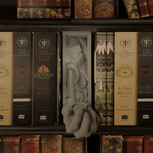 Hand - Sculpted Pipe - Holding Bookend – Elegant Literary Decor for Book Lovers - Celestial Crafts