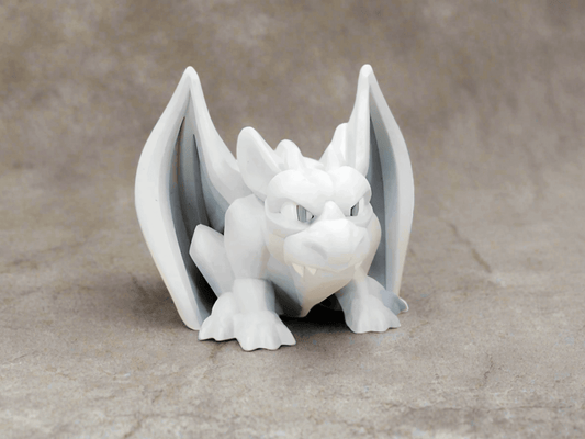 Whimsical White Dragon Figurine - Celestial Crafts