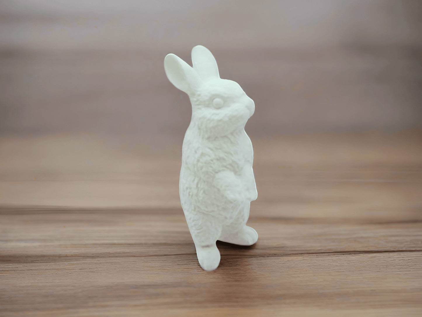 Standing White Resin Rabbit Figurine - Celestial Crafts