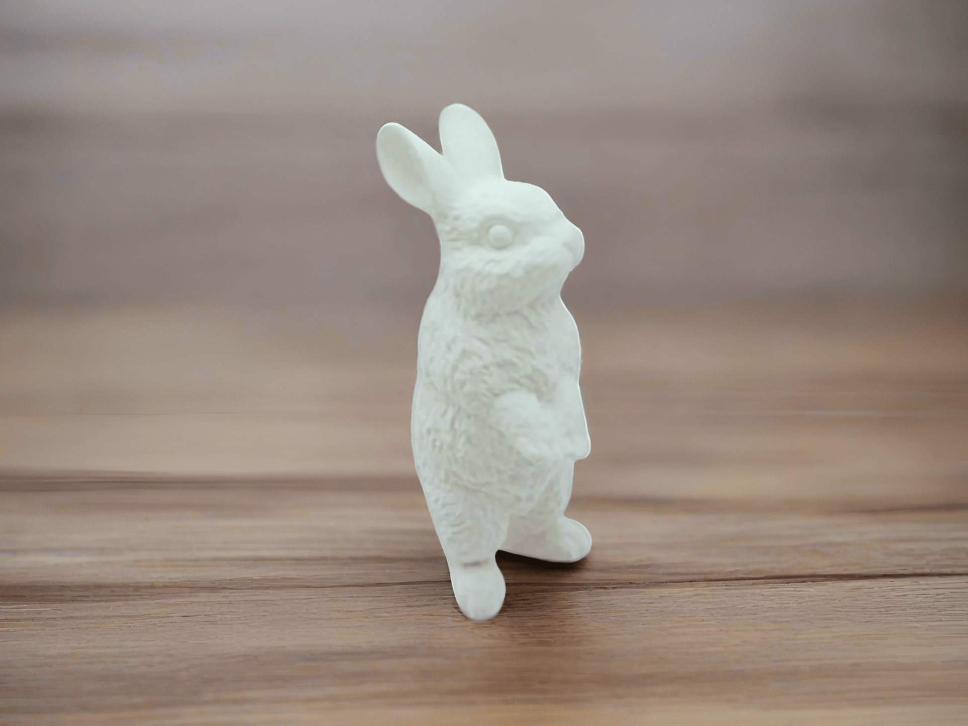 Standing White Resin Rabbit Figurine - Celestial Crafts