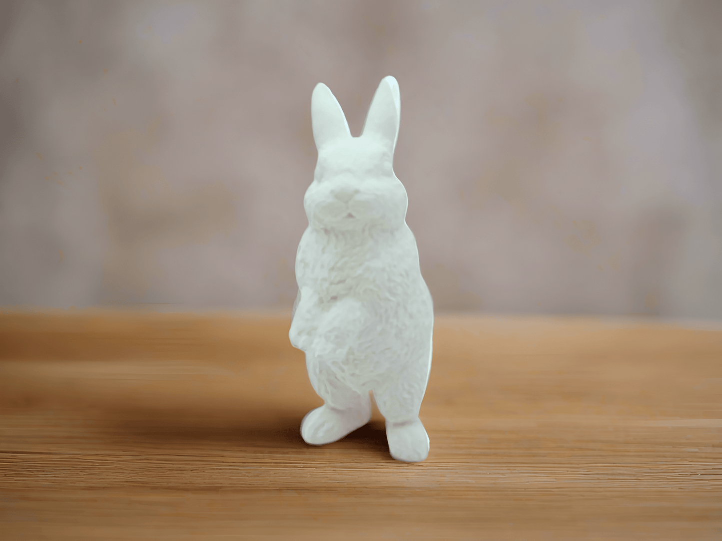 Standing White Resin Rabbit Figurine - Celestial Crafts