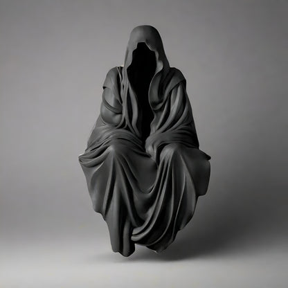Sitting Ghost Lurking Spectre - Eerie Gothic and Halloween Decor - Celestial Crafts